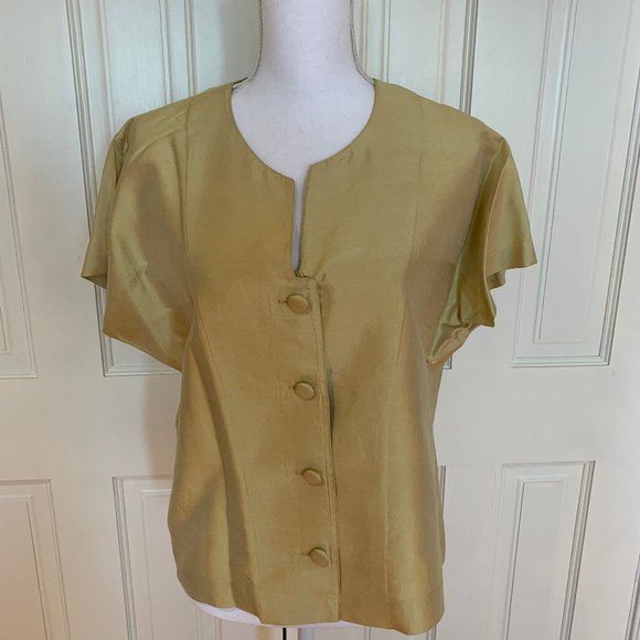 Couture 3 piece Silk Blouse & Skirt Set w/Blazer - Picture 6 of 11